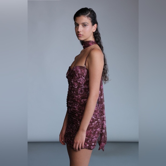 Anthropologie Sabina Musáyev Ayla Floral Ruched Mini Dress - Picture 2 of 4